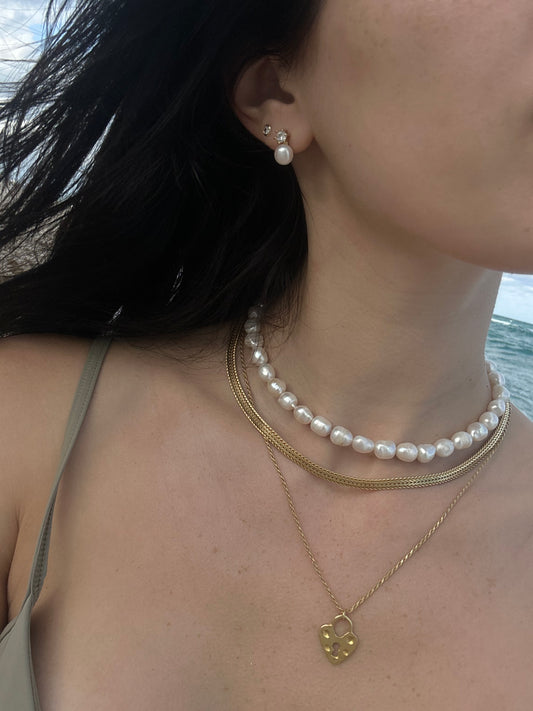 BIG PERLIN necklace gold