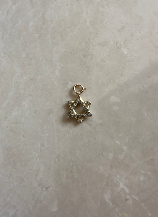 MAGEN DAVID CHARM 18K YELLOW GOLD