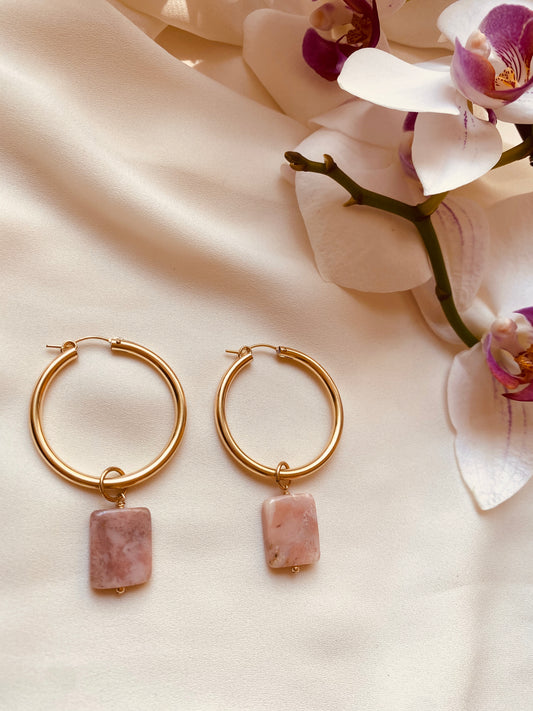 PINK PEPPERMINT earrings gold